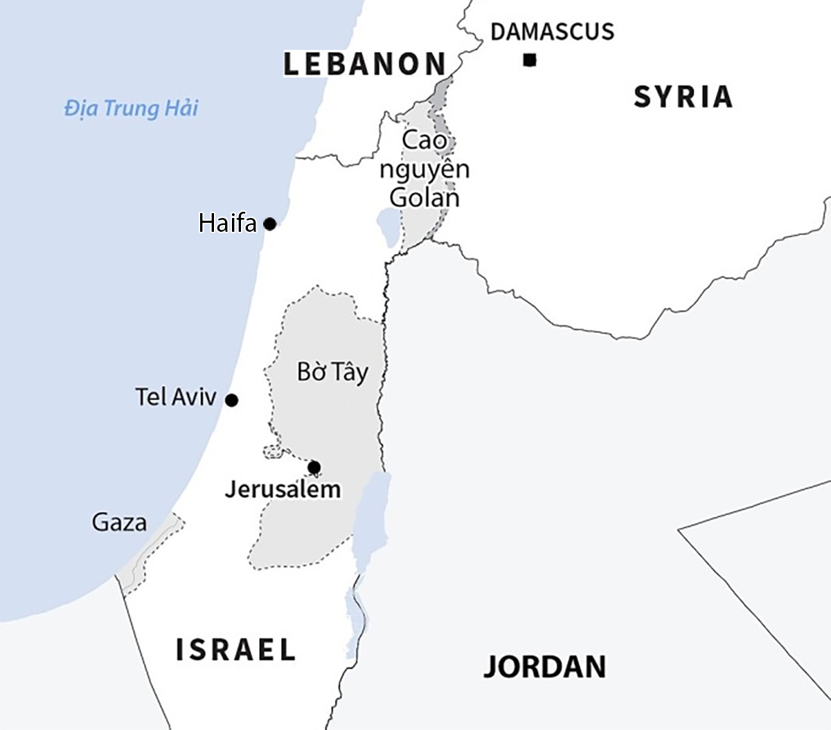 5563187178137268507a-israel-7901-1729582706 Vị trí Tel Aviv và Haifa. Đồ họa: AFP