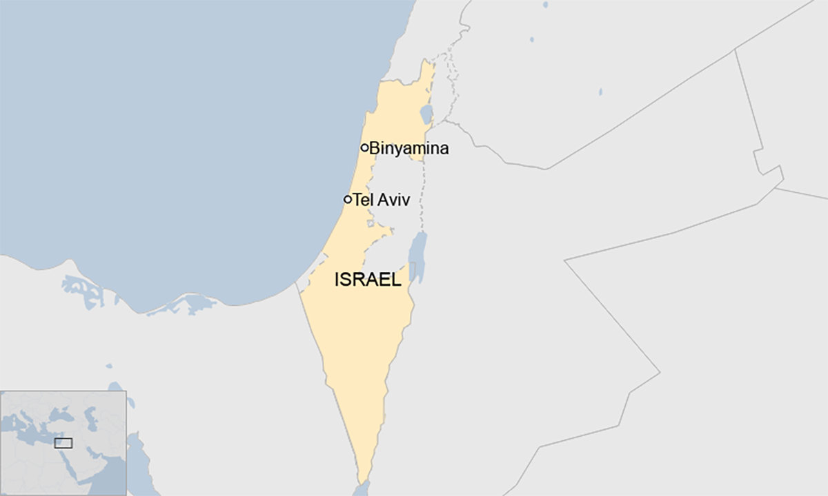 5563187178137268537b-israel-2315-1728870302 Vị trí Binyamina. Đồ họa: BBC