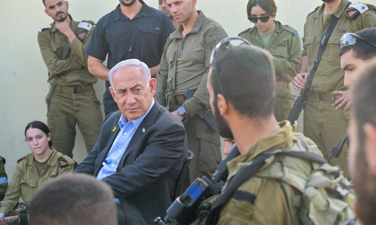 5563187178137268543a-israel-3824-1729039248 Thủ tướng Israel Benjamin Netanyahu tại căn cứ huấn luyện của Lữ đoàn số 1 Golani ngày 14/10. Ảnh: Văn phòng Thủ tướng Israel