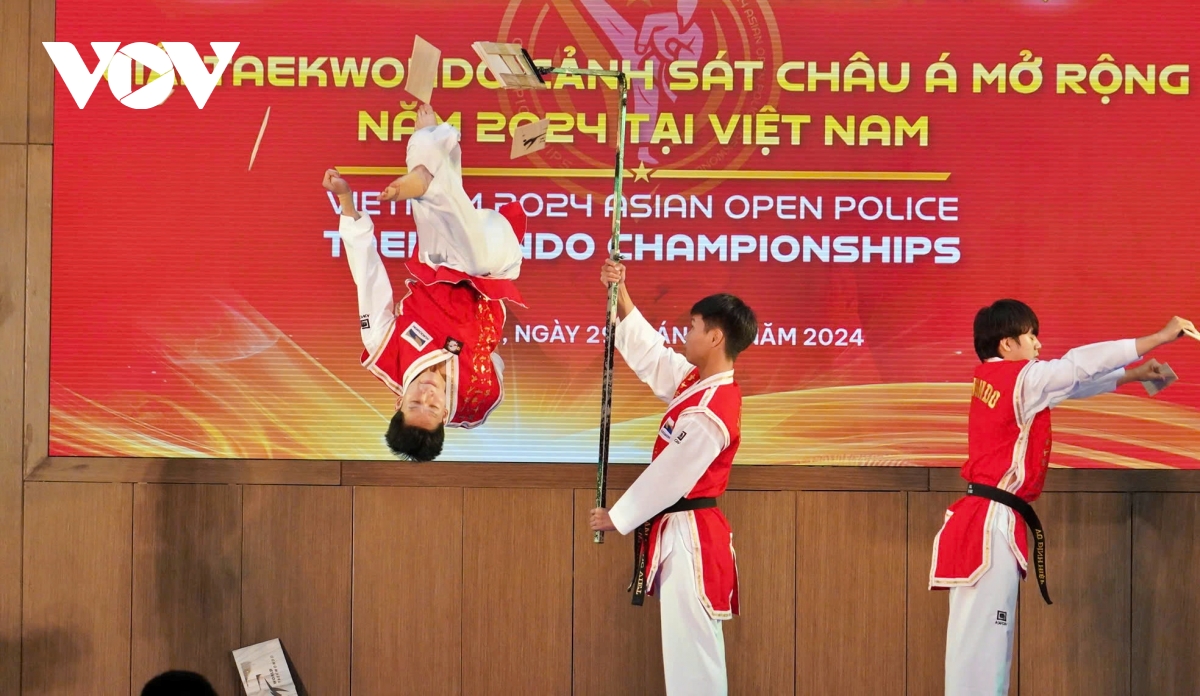 44 doan canh sat quoc te tham du giai taekwondo canh sat chau A mo rong nam 2024 hinh anh 2
