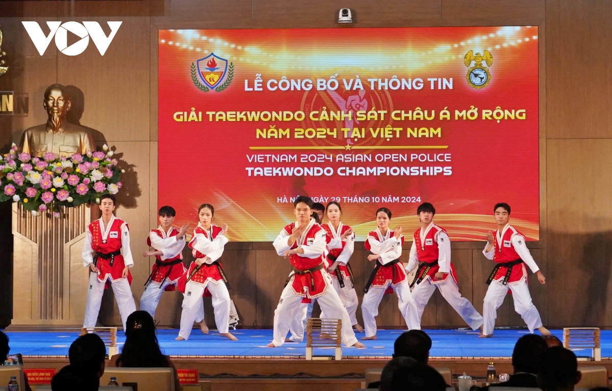 44 doan canh sat quoc te tham du giai taekwondo canh sat chau A mo rong nam 2024 hinh anh 1