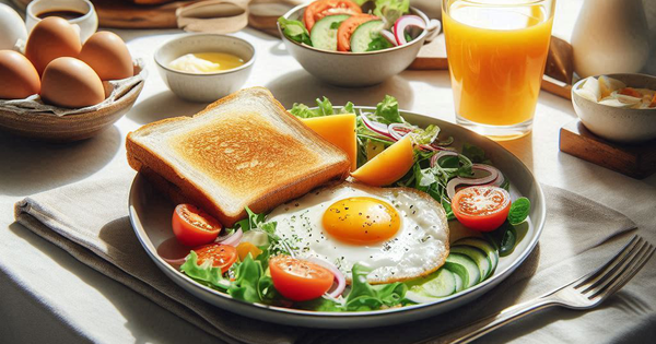 Ăn trứng mỗi ngày có thể ngừa nhóm bệnh "sát thủ số 7"? 1 tomato on a white plate next to a glass of orange juice on a white tablecloth next to a window with a vase of flowers 172809 23 0 663 1024 crop 1728094934329387307770