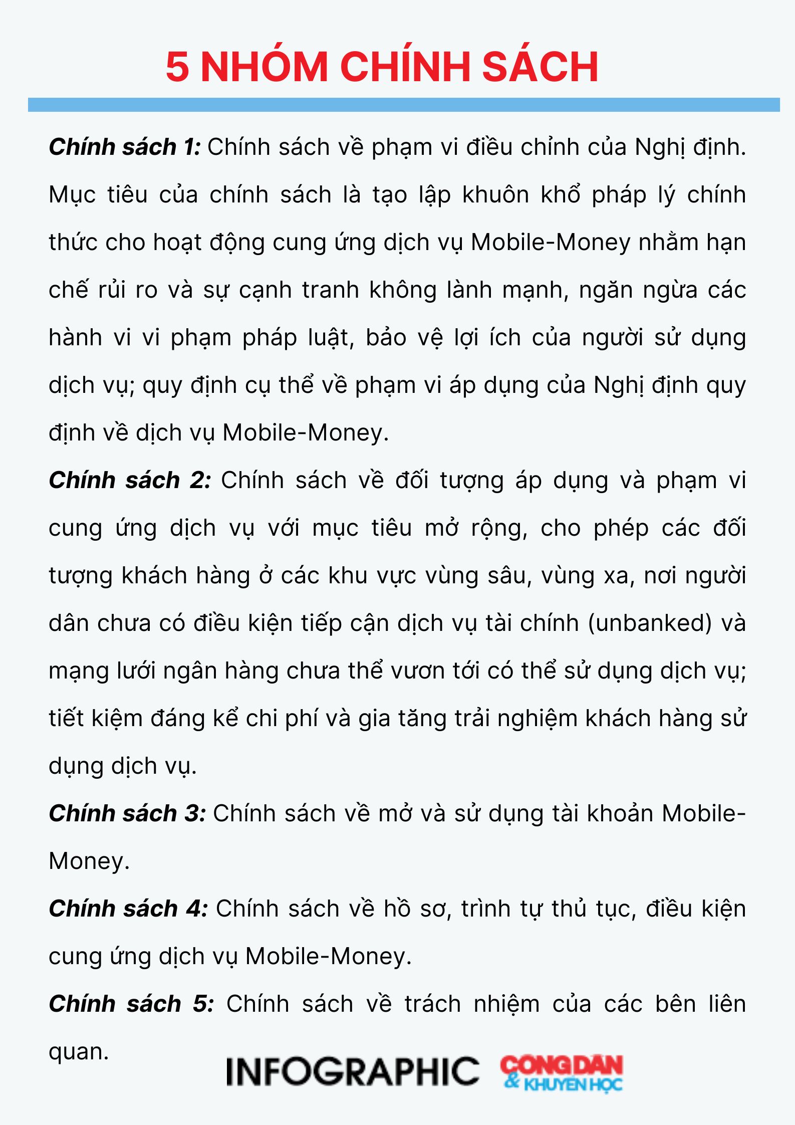 5-chinh-sach-1730960325853211028413 Nghiên cứu hành lang pháp lý cho dịch vụ dùng tài khoản viễn thông (Mobile Money) - Ảnh 2.