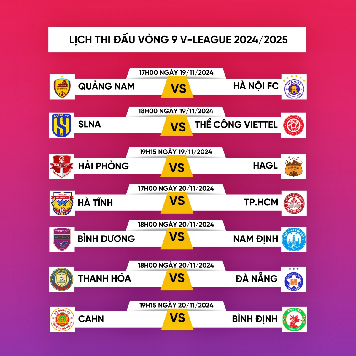 lich thi dau va ap dung var vong 9 v-league 2024 2025 hinh anh 1