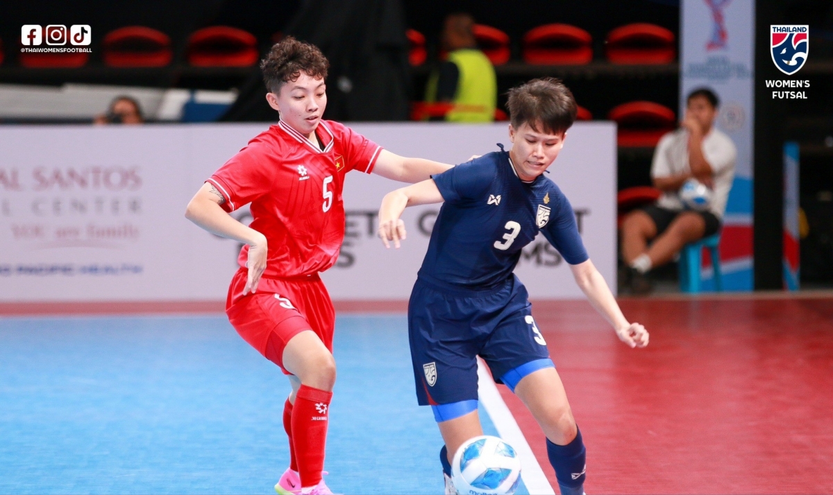 truc tiep Dt futsal nu viet nam 0-0 Dt futsal nu thai lan chuc vo dich rat gan hinh anh 1