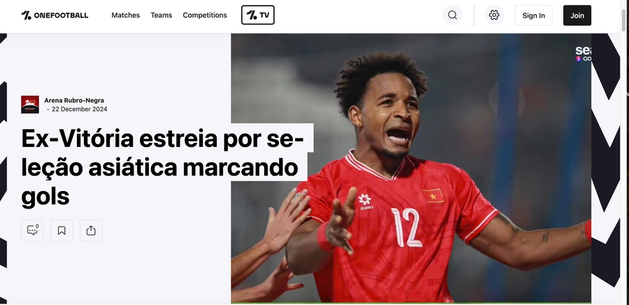 Tiền đạo Xuân Son trên báo Brazil. hung.png