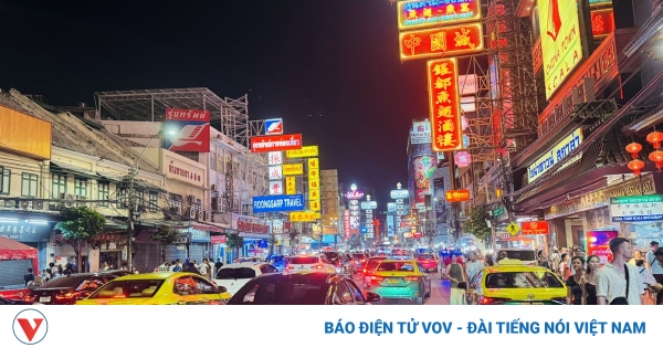 khu pho yaowarat china town nhon nhip du khach ve dem anh vov bangkok