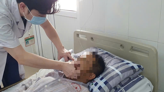 Một bệnh nhân từng điều trị sốt rét tại Bệnh viện Bệnh nhiệt đới Trung ươngẢnh: NGỌC DUNG Một bệnh nhân từng điều trị sốt rét tại Bệnh viện Bệnh nhiệt đới Trung ươngẢnh: NGỌC DUNG